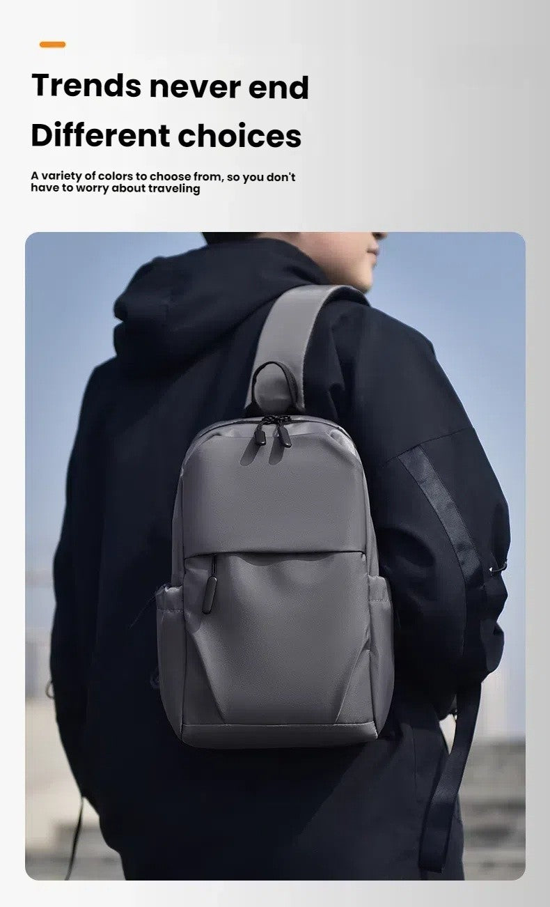 Men's Multifunctional Chest Bag with Adjustable Shoulder Straps, Suitable for Sports, Business, Travel, Commuting, Daily Outings