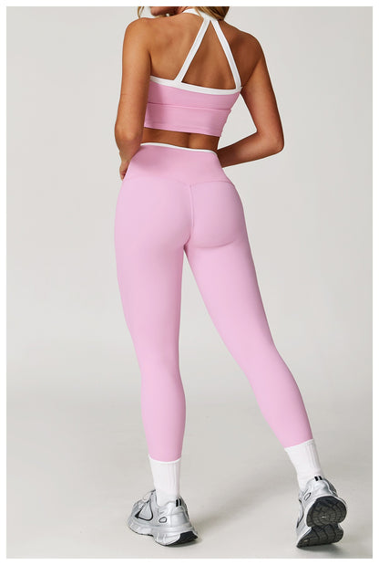 Women's Clothes 2 Pieces Workout Tracksuit Yoga Set Sportswear Gym Clothing High Waist Bell-bottoms Sexy Fitness Bta Sports Suit