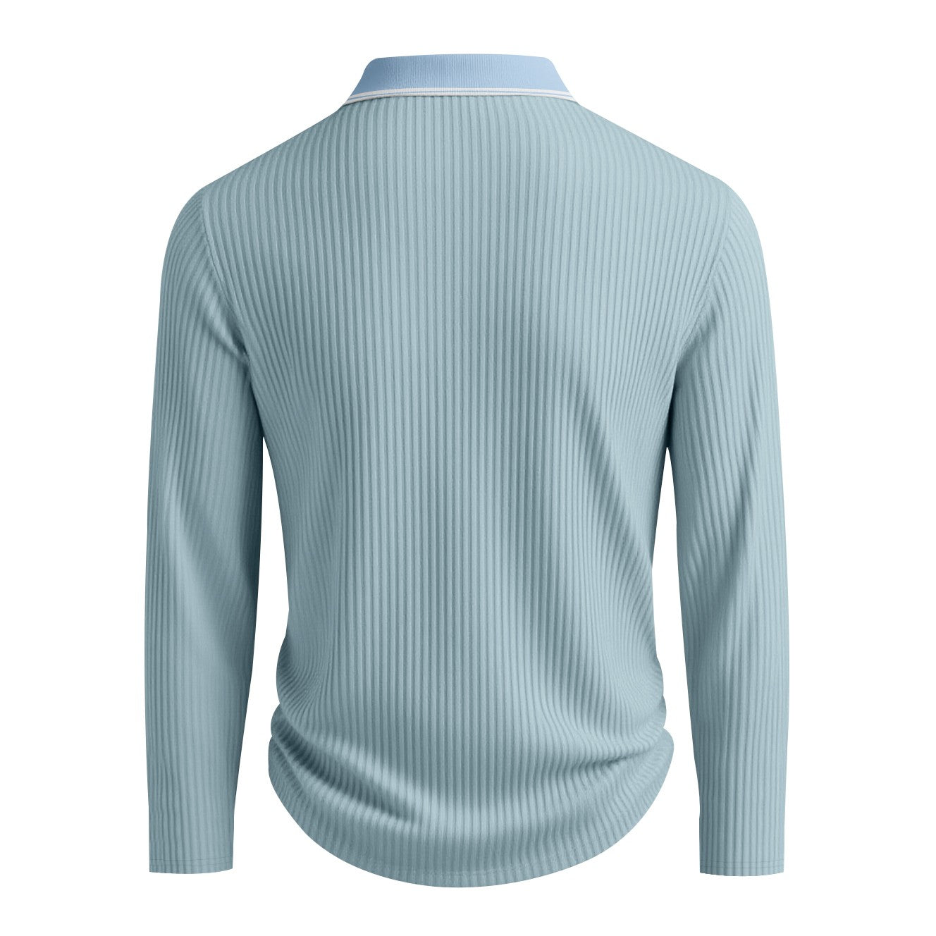 Spring And Autumn New Men's Striped Long Sleeve Polo Shirt Slim Fit Collar Multi Color Business And Leisure Versatile Men's Top