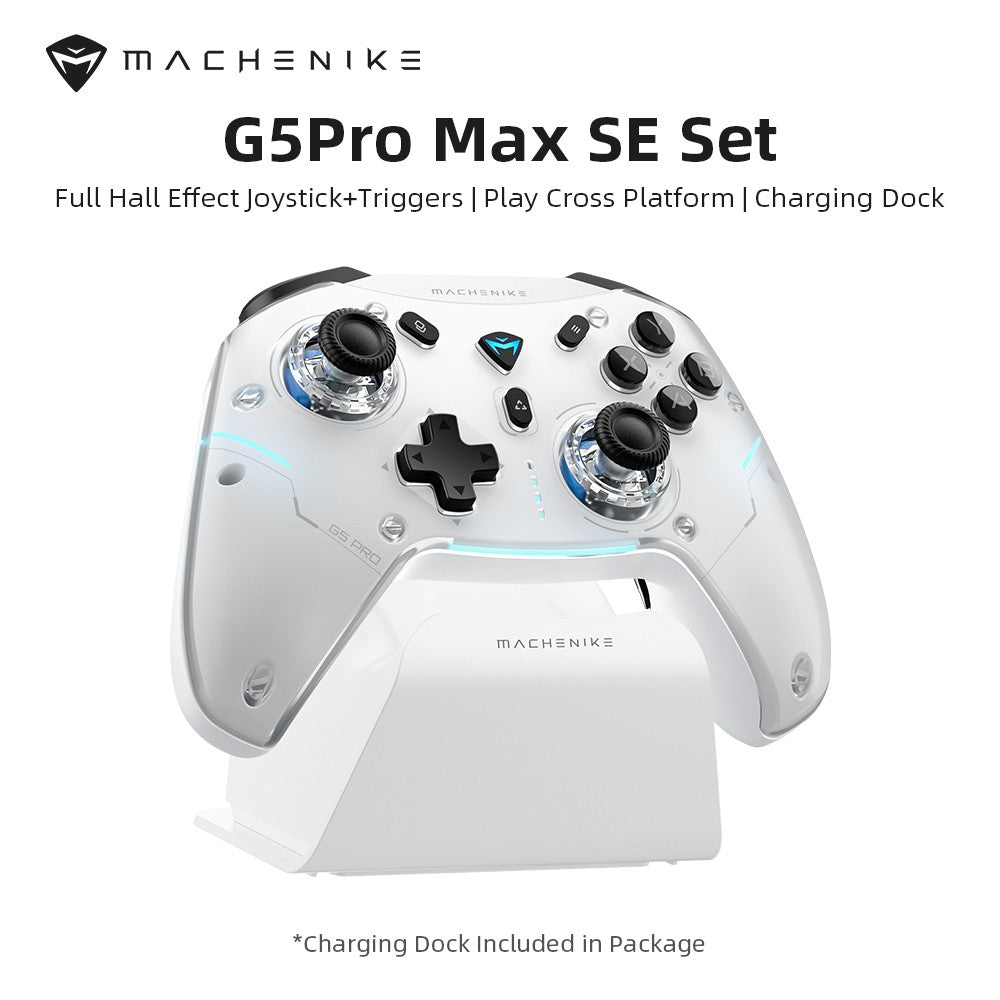 MACHENIKE G5Pro Max SE Gaming Controller With Charging Dock Optional Hall Effect Joysticks Triggers RGB Light Wireless Gamepad