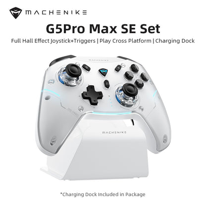 MACHENIKE G5Pro Max SE Gaming Controller With Charging Dock Optional Hall Effect Joysticks Triggers RGB Light Wireless Gamepad