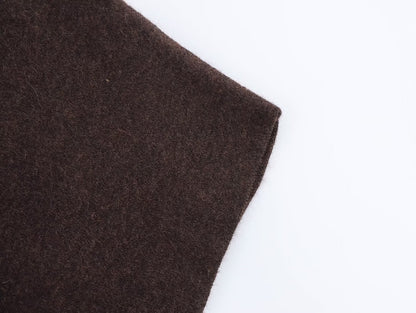 JNLEAOG Casaco de Gola Alta Assimétrica de Malha Feminina para Rua Elegante Fibra de Poliéster Outono Nova Chegada Design de Moda