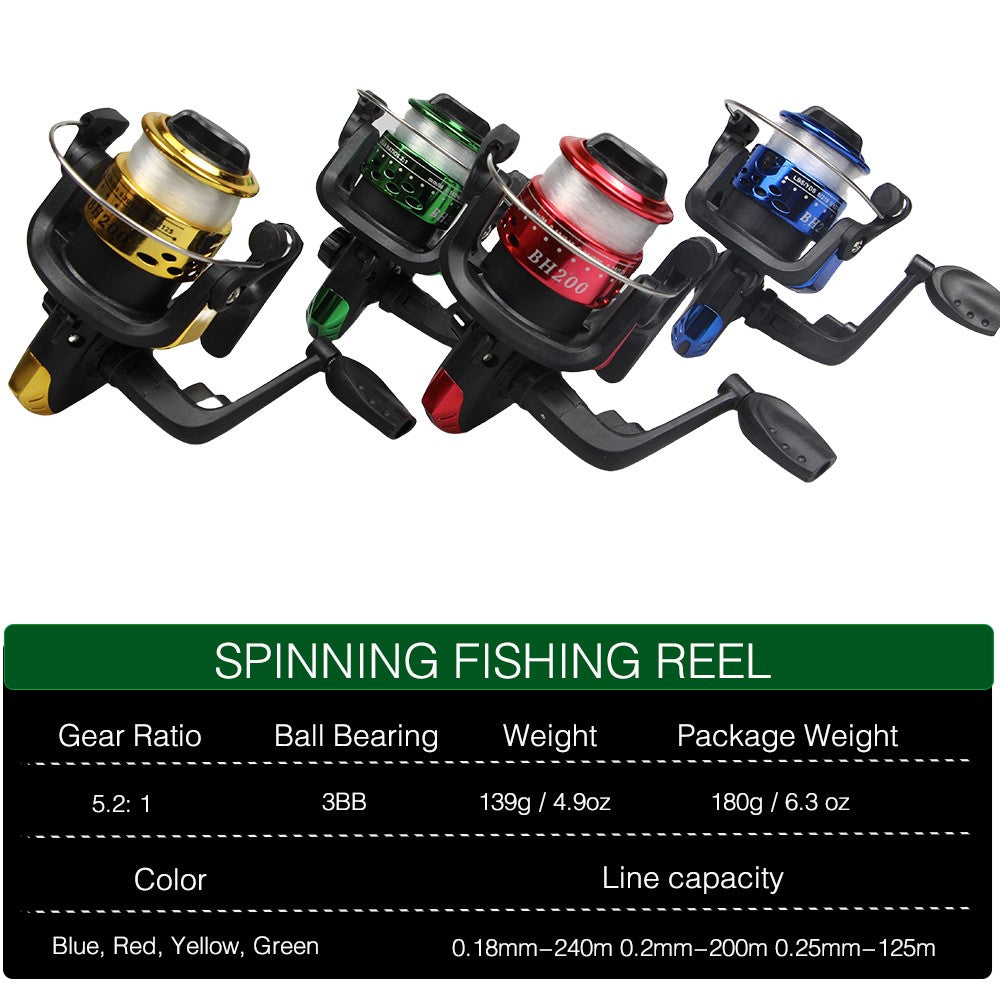 Vara de Pesca Telescópica de Fibra de Carbono de 1,8 m e 2,1 m, Conjunto de Vara e Carretilha com Linha e Isca, Carretilha de Spinning 5.2:1BB para Água Salgada e Doce