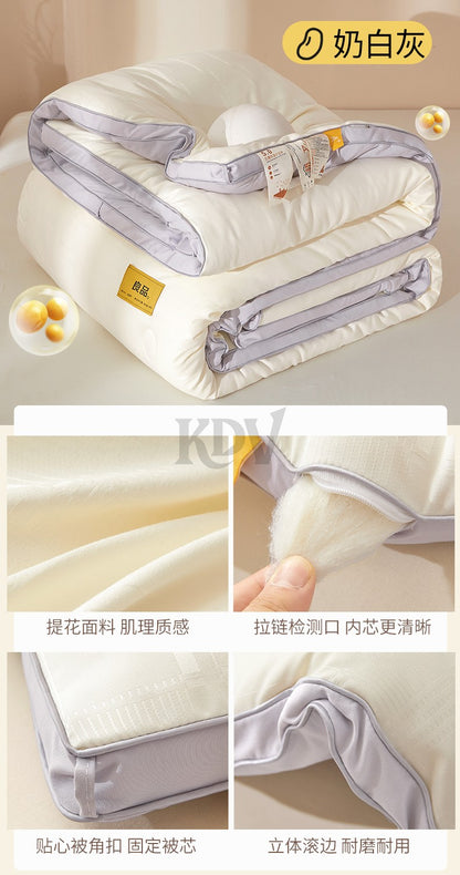 High Quality Autumn Winter Double Bed Duvet Insert Queen Size Thick Warm Quilted Comforter Soybean Fiber Fluffy Soft Quilt Core