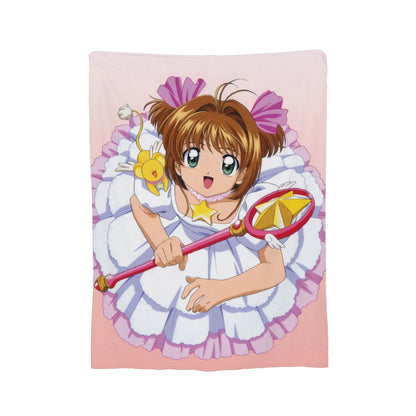 Anime Cardcaptor Sakura Cobertores Flanela Primavera/Outono Cobertor de Malha Super Quente Respirável para Cama Viagem Colcha