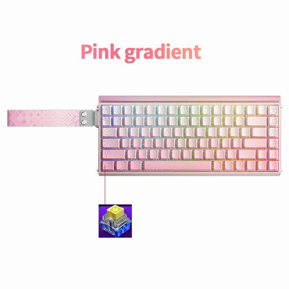 AULA HERO 84 HE Wired Mechanical Keyboard Music Rhythm RGB Backlit Magnetic Switch 8K Return Rate 128K Scan Rate Gaming Keyboard