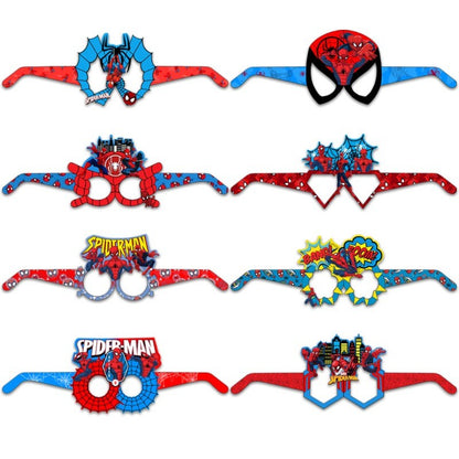 8/16Pcs Marvel Spiderman Glasses Party Decoration Set Birthday Gift Party Halloween Cool Accessories Favorite Ornament for Boy