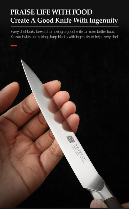 XINZUO 1PC/5PCS High Quality 3.5+5+8+8+8"  Paring Utility Cleaver Chef Knife Germany 1.4116 Stainless Steel Kitchen Knife Sets