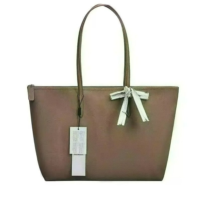 Bolsa tote de crocodilo francesa, bolsa de crocodilo de comércio exterior, sacola de compras, bolsa de ombro para estudante, bolsa para ir à aula