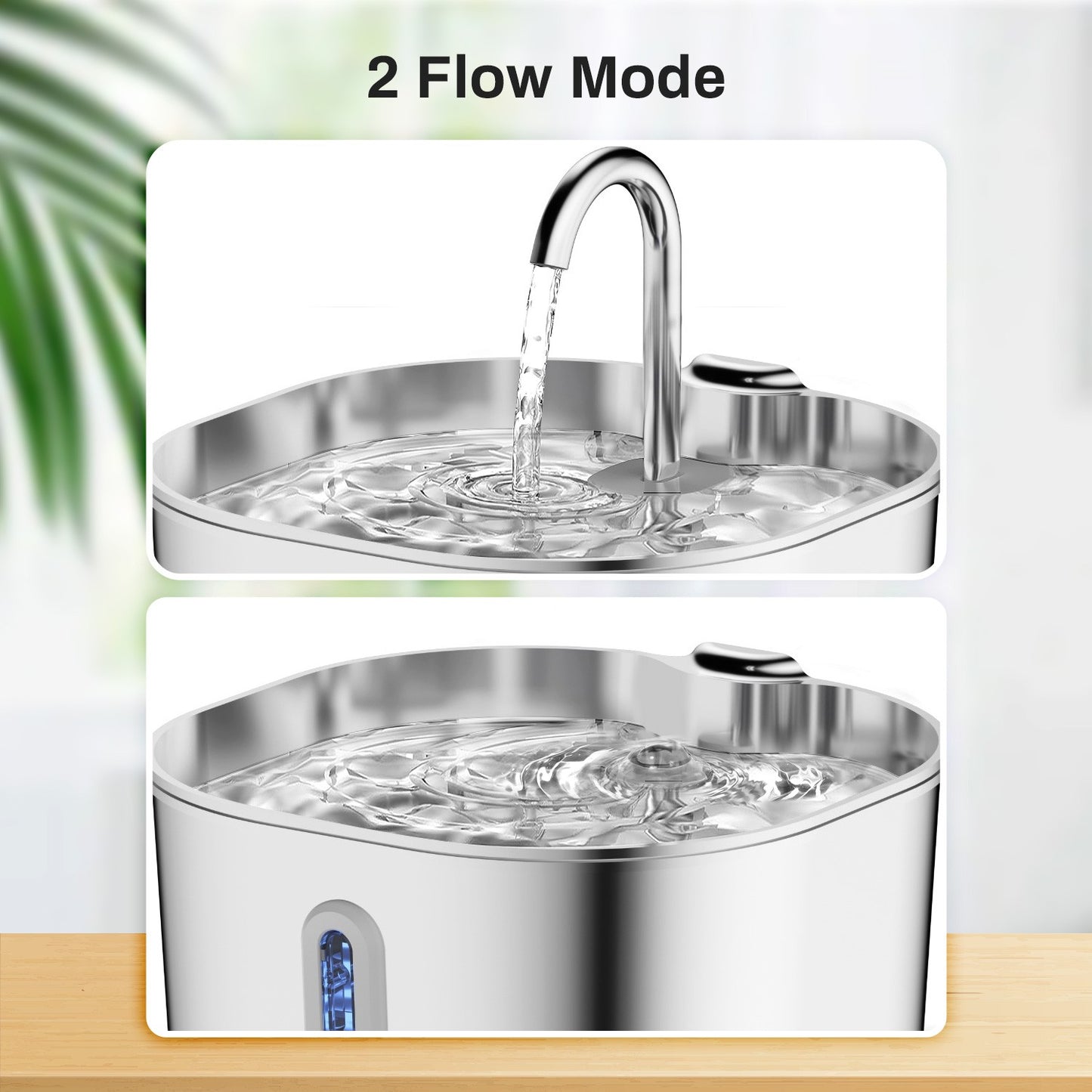Bebedouro Automático para Gatos ZYFeeder 2.2L, Quadrado, Aço Inoxidável, para Animais de Estimação, com Janela? Não inclui plugue 5V 1A?