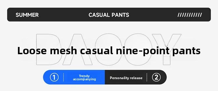 Calça Masculina Casual Cleanfit Estilo Americano para Esportes ao Ar Livre Nove Pontas Solta em Tela Confortável Elegante e Sofisticada