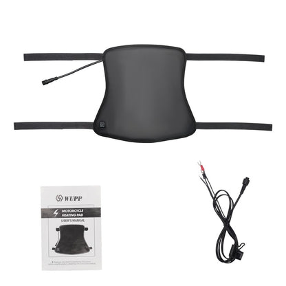 Almofada Aquecida para Moto de 3 Marchas, Almofada Antiderrapante para Assento de Motocicleta com Aquecimento, Tapete Aquecido para Assento de Moto com Controle Inteligente de Temperatura para Aquecimento de Inverno