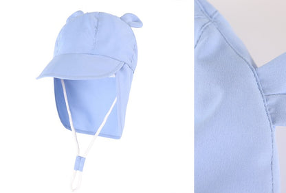 Chapéus de Sol Ajustáveis para Bebês com Proteção de Nuca - Chapéu Infantil Perfeito para Natação e Brincadeiras para Meninas e Meninos