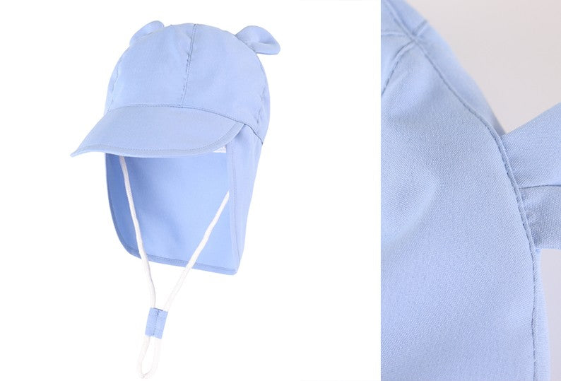 Chapéus de Sol Ajustáveis para Bebês com Proteção de Nuca - Chapéu Infantil Perfeito para Natação e Brincadeiras para Meninas e Meninos