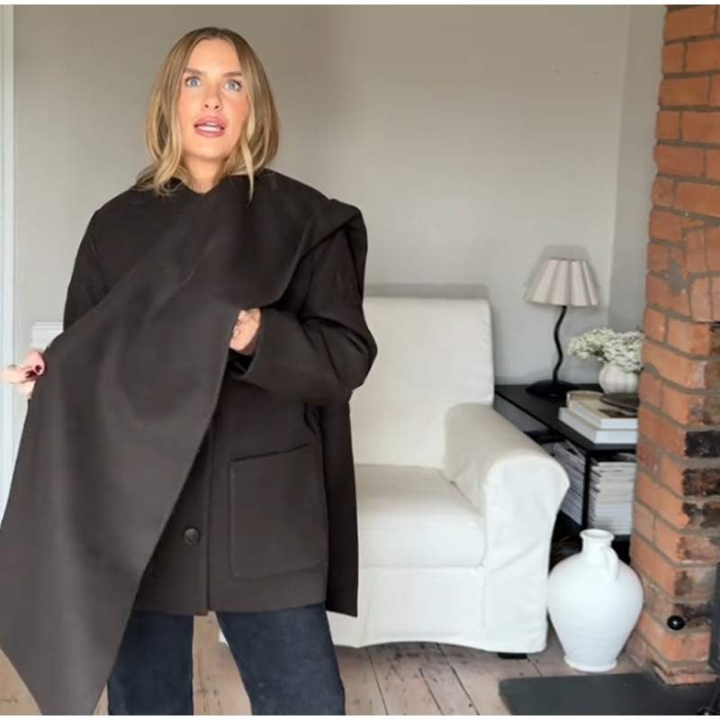 Fashion British Style Trench Coat with Detachable Scarf Women's Single Breasted Long Sleeve Jacket 2025 Winter Classic Outerwear