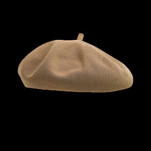 Women's Summer Beret Hat Cotton Breathable Knit Slouchy Beanie Solid Color French Retro Fashion Cap for Women Casual Outfit