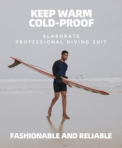 DEMMET Mens Swimwear Long Sleeve Rash Guard Swimming Surf T-Shirt UV Protection Quick Dry Beach Tight Surf Diving Clothes 120KG