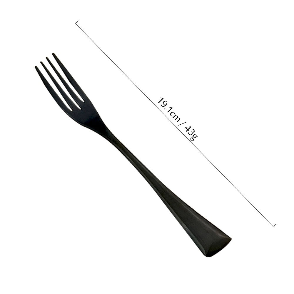 JANKNG Conjunto de Talheres Preto 1 Peça Aço Inoxidável 18/10 Ocidental Talheres de Mesa Garfo Faca de Bife Manteiga Jantar