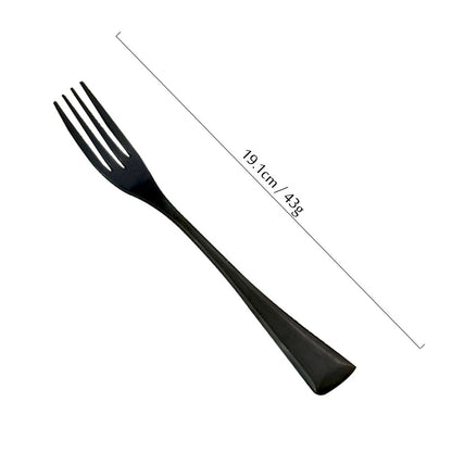 JANKNG Conjunto de Talheres Preto 1 Peça Aço Inoxidável 18/10 Ocidental Talheres de Mesa Garfo Faca de Bife Manteiga Jantar