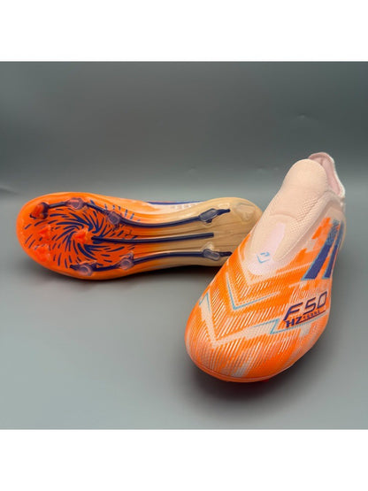 Football Field Boots Professional Non Slip Soccer Shoes Training Society Cleats Football Shoes SLIP-ON  Laceless