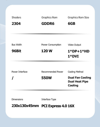 SOYO Graphics Cards RTX 3050 6G GDDR6 GPU NVIDIA PC Computer components PCI Express X16 4.0 Gaming Video Card RTX3050 New