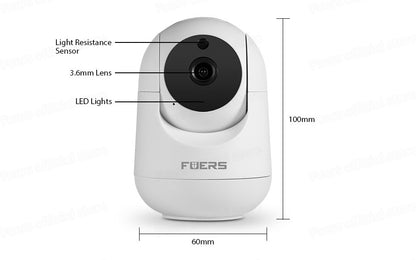 Fuers 4K 8MP IP Camera Tuya Smart Home Indoor WiFi Wireless Surveillance Camera Automatic Tracking CCTV Security Baby Monitor