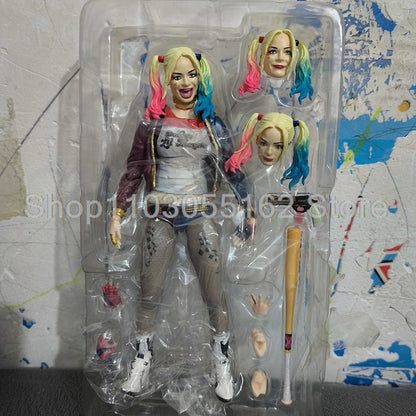 Harley Quinn Batman Boneco de Ação Disney Mafex 015 Coringa Heath Ledger O Cavaleiro das Trevas Brinquedo Colecionável Presente de Natal Halloween