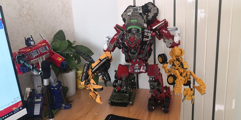 DD02 Anime Transformation Toys AOYI 8 EM 1 Boneco Articulado Maneiro Modelo Scrapper G1 KO SS60 Devastator Engenharia Carro Robô Menino