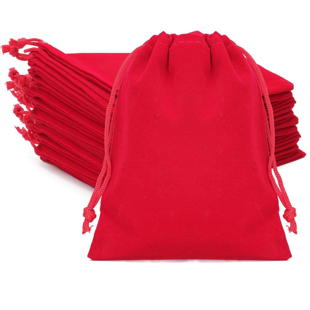 10PCS Gift Jewelry Bags 5x7cm,7x9cm Small Drawstring Velvet Bags For Wedding Party