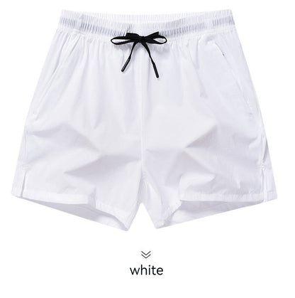 1pcs Summer Men Ice Silk Shorts Quick Drying Running Gym Pants Homme Surf Ventilate Drawstring Casual Outdoor Sport Couple Short