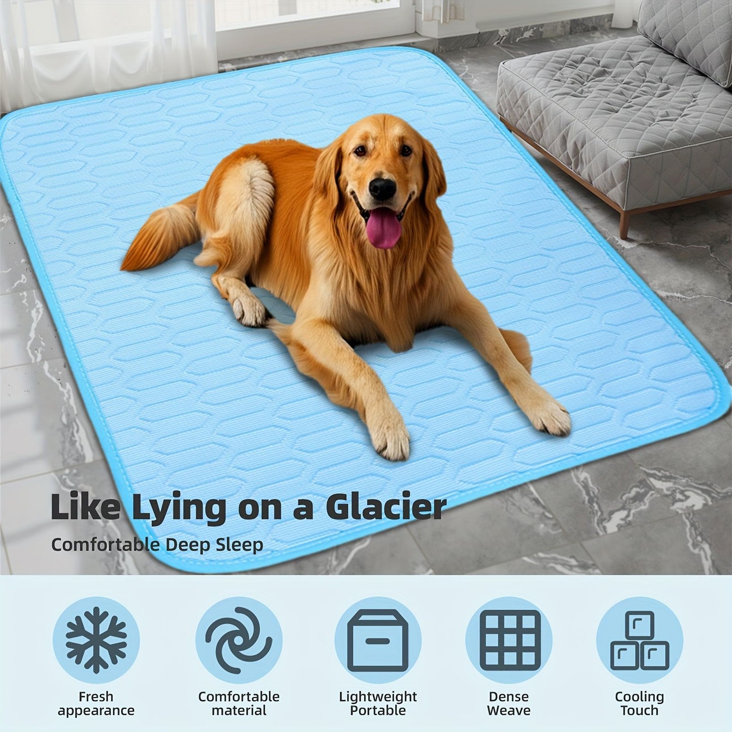 MODELO ICE-COOL ATUALIZADO 2025 Tapete Gelado para Pets e Cama para Gatos e Cães Pequenos, Médios e Grandes
