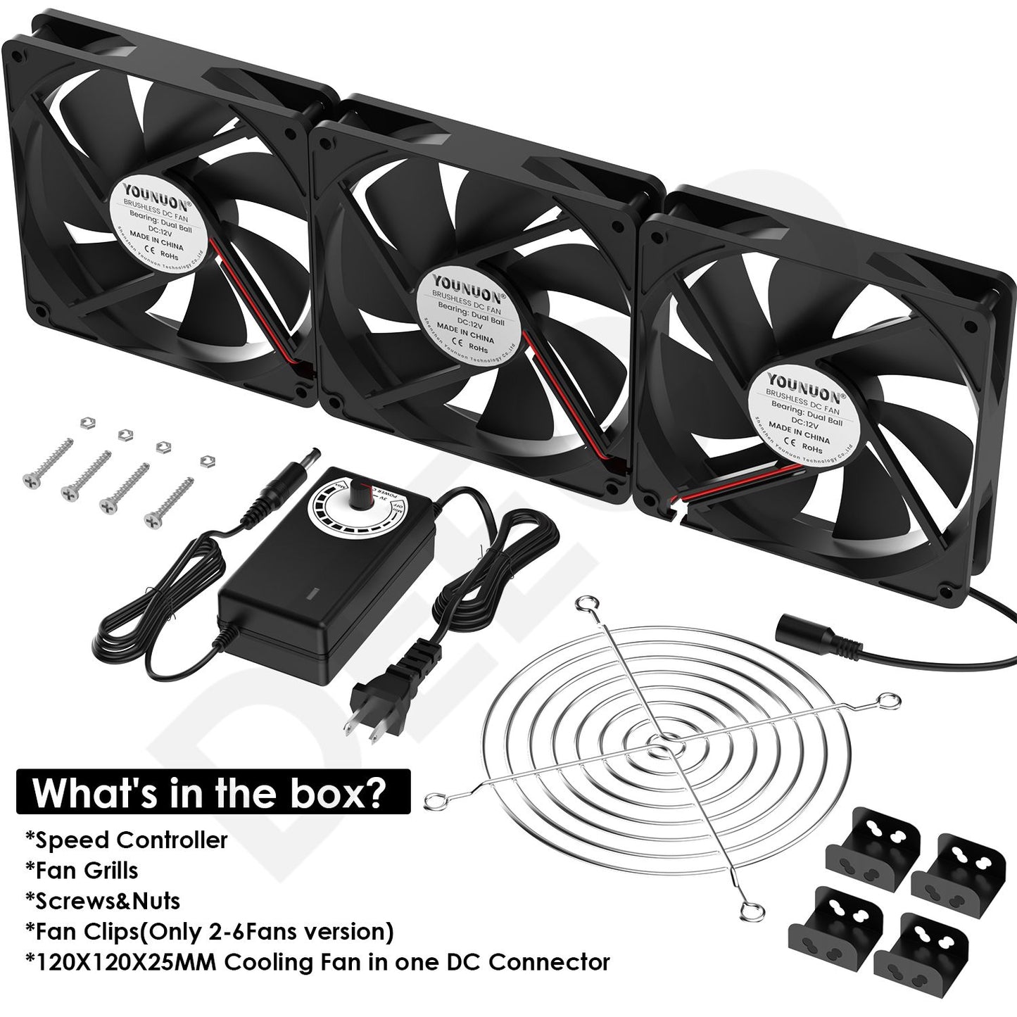120mm 3000RPM Fan Cooling With Controller 12cm 12V 220V Btc Machine Chassis Workstation Cabinet Radiator Server Fan