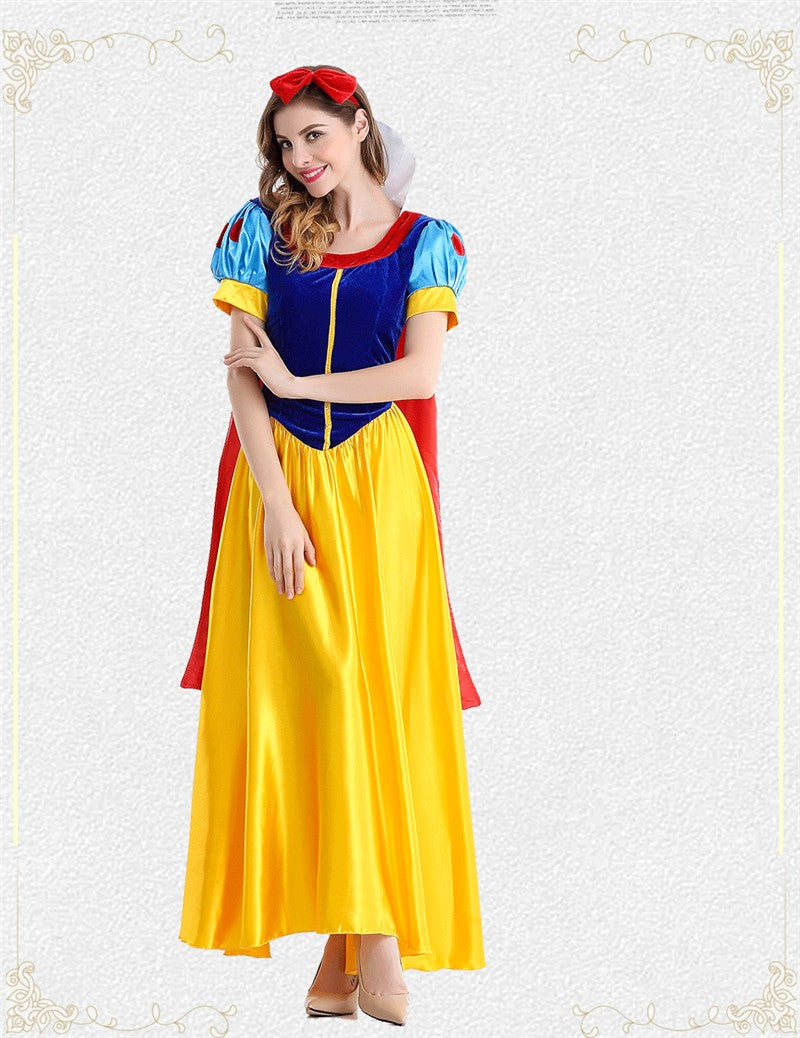 Adult Cosplay plus size Dress Girl Princess Dress Women Adult Cartoon Princess Snow White Halloween Party Costume