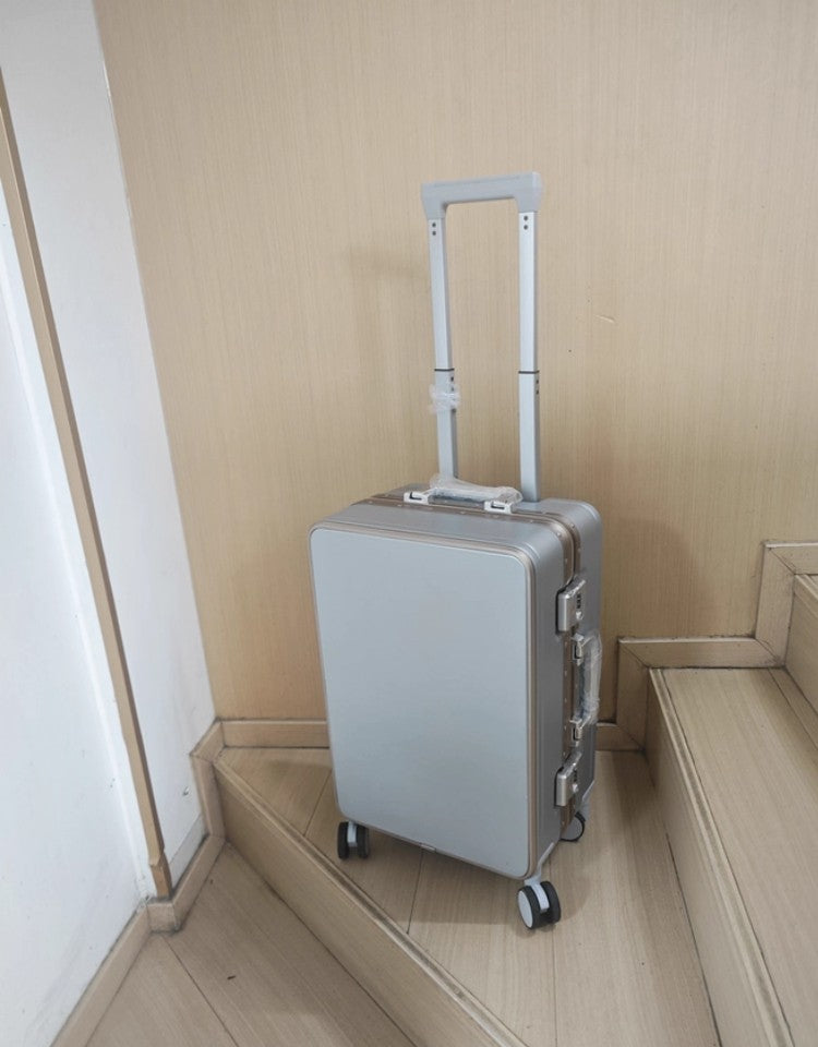 Nova Mala de Alta Qualidade 20" de Bordo para Viagem Trolley Bag Estrutura de Alumínio Atualizada com Trava Bagagem de Rodinhas Material ABS+PC