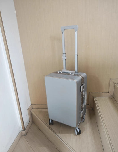 Nova Mala de Alta Qualidade 20" de Bordo para Viagem Trolley Bag Estrutura de Alumínio Atualizada com Trava Bagagem de Rodinhas Material ABS+PC