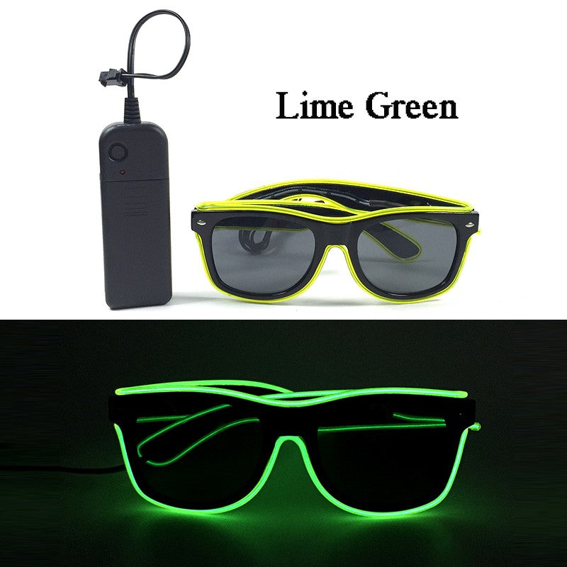 Led Luminous Glasses Bar Masquerade Concert Rave Goggles Rainbow Space Robot Futuristic Led DJ LIGHT Glasses Star Y2k Glasses