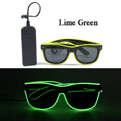 Led Luminous Glasses Bar Masquerade Concert Rave Goggles Rainbow Space Robot Futuristic Led DJ LIGHT Glasses Star Y2k Glasses