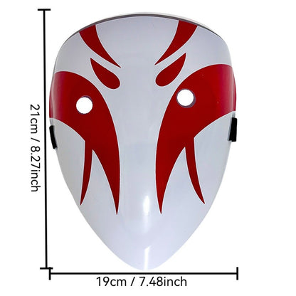 5 Pcs Creepy White Halloween Full Face Mask, Scary Smile / Sad / Cross Eye Print Mask for Adults Halloween Costume and Party