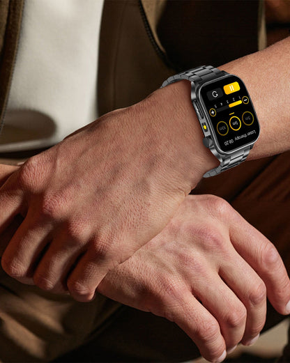 2025Novo 650nm Laser Condicionamento Safira Vidro Smart Watch Homens ECG Frequência Cardíaca Micro Exame Físico Saúde Smartwatch Temperatura