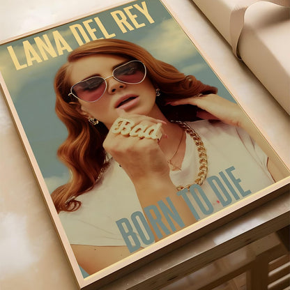 Singer Lana Del Rey Album Poster Poster Paper Print Home Living Room Bedroom Entrance Bar Cafe Art Painting Decoration