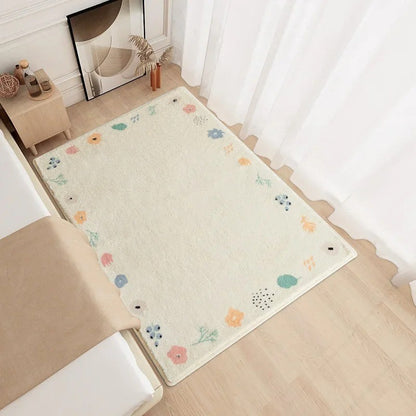 Modern Minimalism Bedroom Fluffy Carpet Area Carpets Living Room Children Girl Room Soft Rug Non-Slip Washable Mat