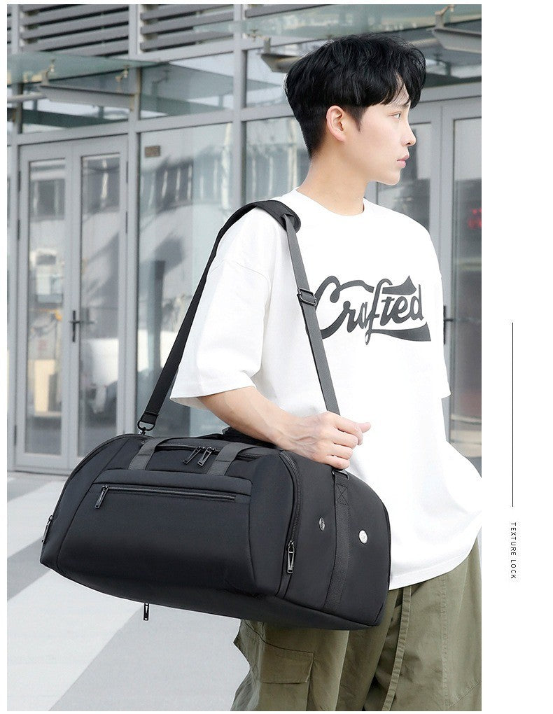 Custom logo large capacity travel bag for men waterproof sports outdoor travel bag print name hand luggage backpack with shoes