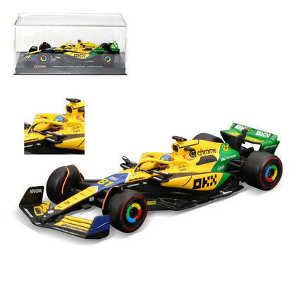 Burago 1:43 2025 F1 McLaren MCL39 #4 #81 Alloy Car Model Simulation Decoration Collection Christmas Birthday Gift Collection Toy