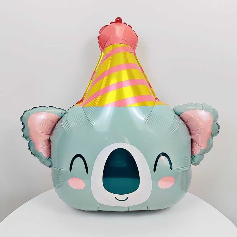 Animal Aluminum Film Balloon Sloth Lion Bear Giraffe Tiger Elephant Frog Balloon Zoo Theme Birthday, Shower, Holiday Decoration