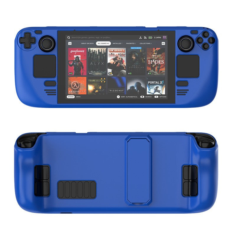 (Hot Stock) New Colorful Protective Case For Steam Deck OLed Game Console Protective Cover ,For Steam Deck Shell with Bracket