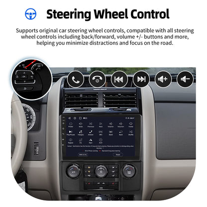 9" Car Stereo Radio For Ford Escape 2007-2012 Apple Carplay GPS Navigation WIFI 2G+32G Android 14 SWC Bluetooth FM/RDS Head Unit