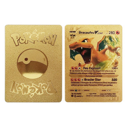 Cartas Pokémon Arco-Íris Douradas Prateadas Vmax GX Coleção de Cartas de Batalha Cartas de Treinador Espanhol Inglês Francês Brinquedos Infantis Presentes de Natal