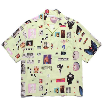 Latest Trend WACKO MARIA 25SS Vintage Denim Rope Crop Casual Hawaii Beach Holiday Mens Womens Casual Short Sleeve Shirt Tops