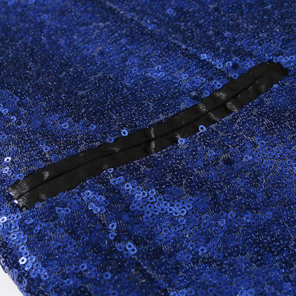 Shiny Gold Men Sequin Glitter Embellished Blazer Jacket, Nightclub Prom Suit Coats Mens Costume Homme Stage Clothes For singers