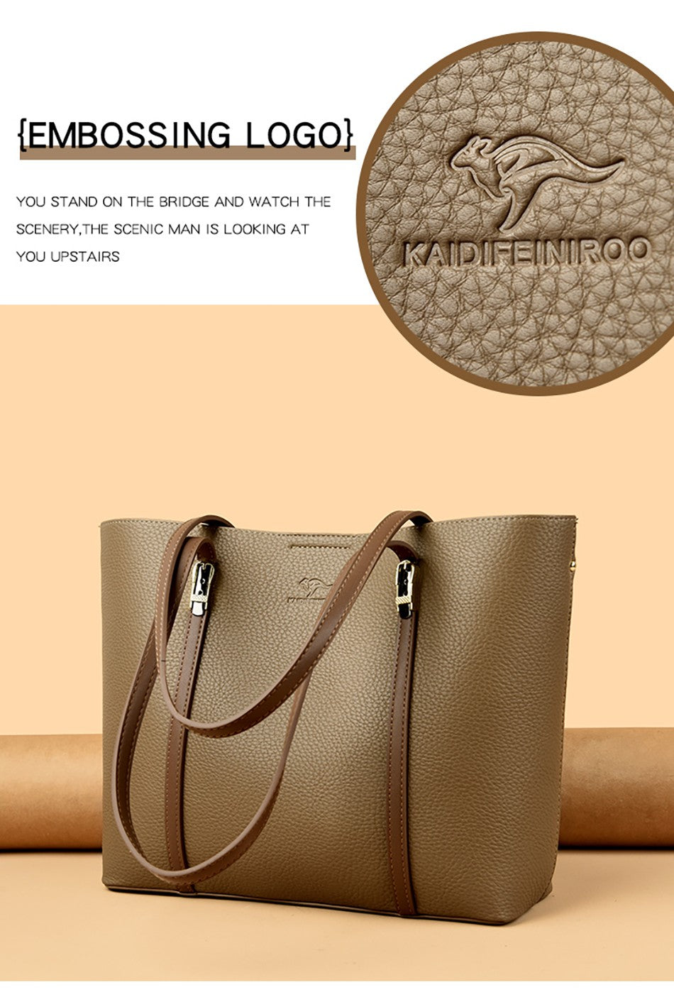 New autumn Single Shoulder Large Capacity Messenger Droadband Female Solid Color Handbag Luxury Ladies Bucket PU Shoulder Bag